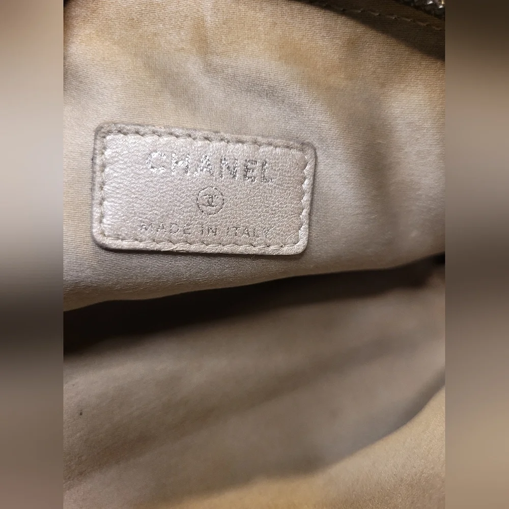 CHANEL Camelia Flower Lambskin Pouch Clutch Bag
